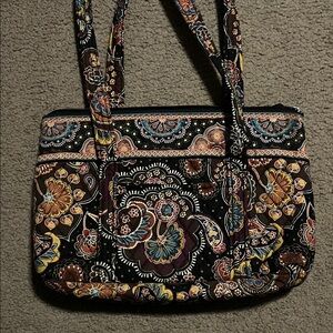 Vera Bradley Floral Patterned Brown Tote Bag